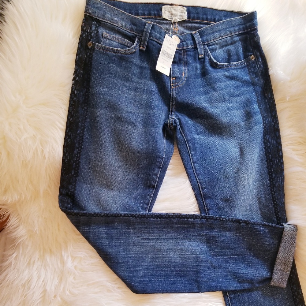 NWT* Current Elliot Tuxedo Rolled Skinny Tux Jeans - Picture 2 of 7